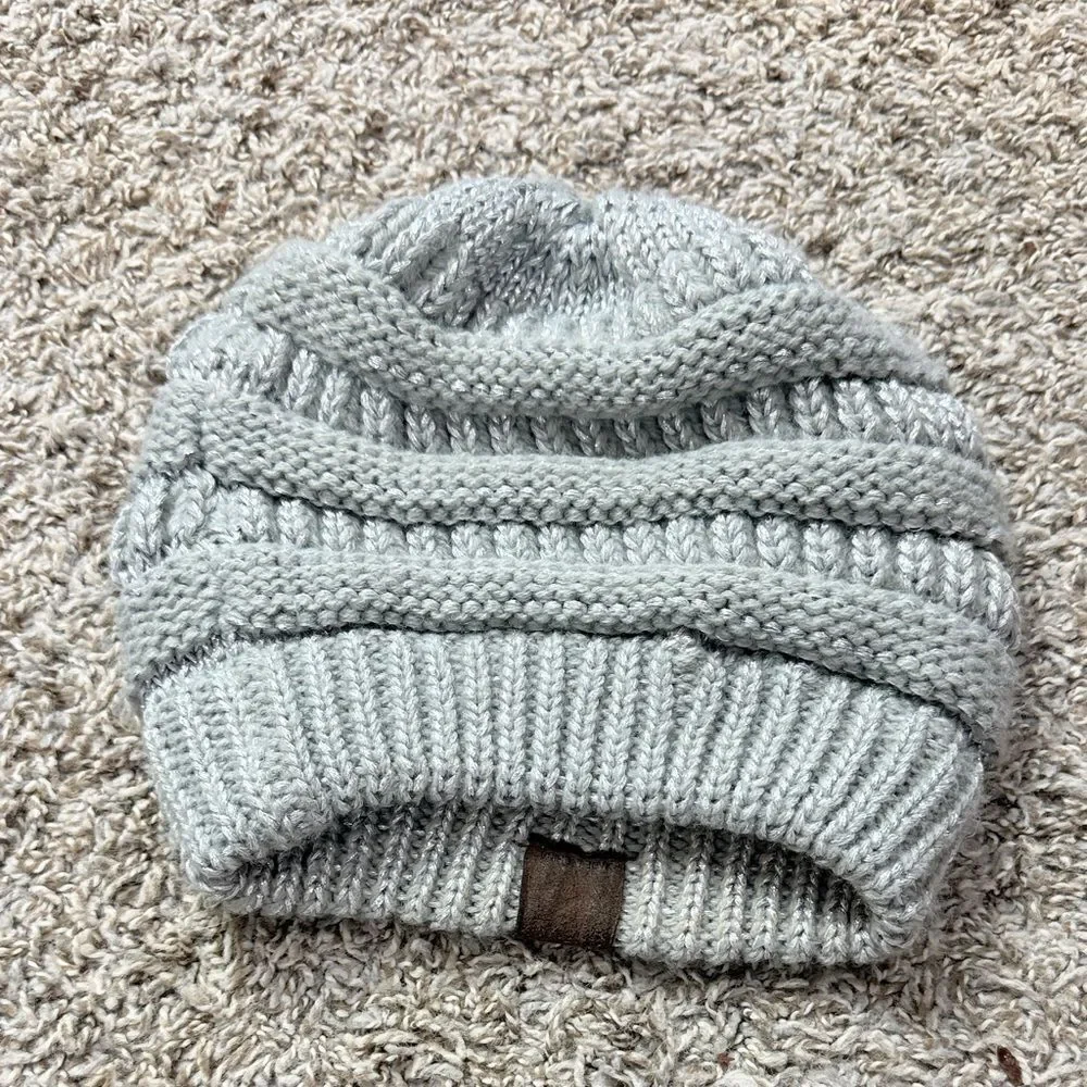 C.C Gray & Silver Beanie Hat